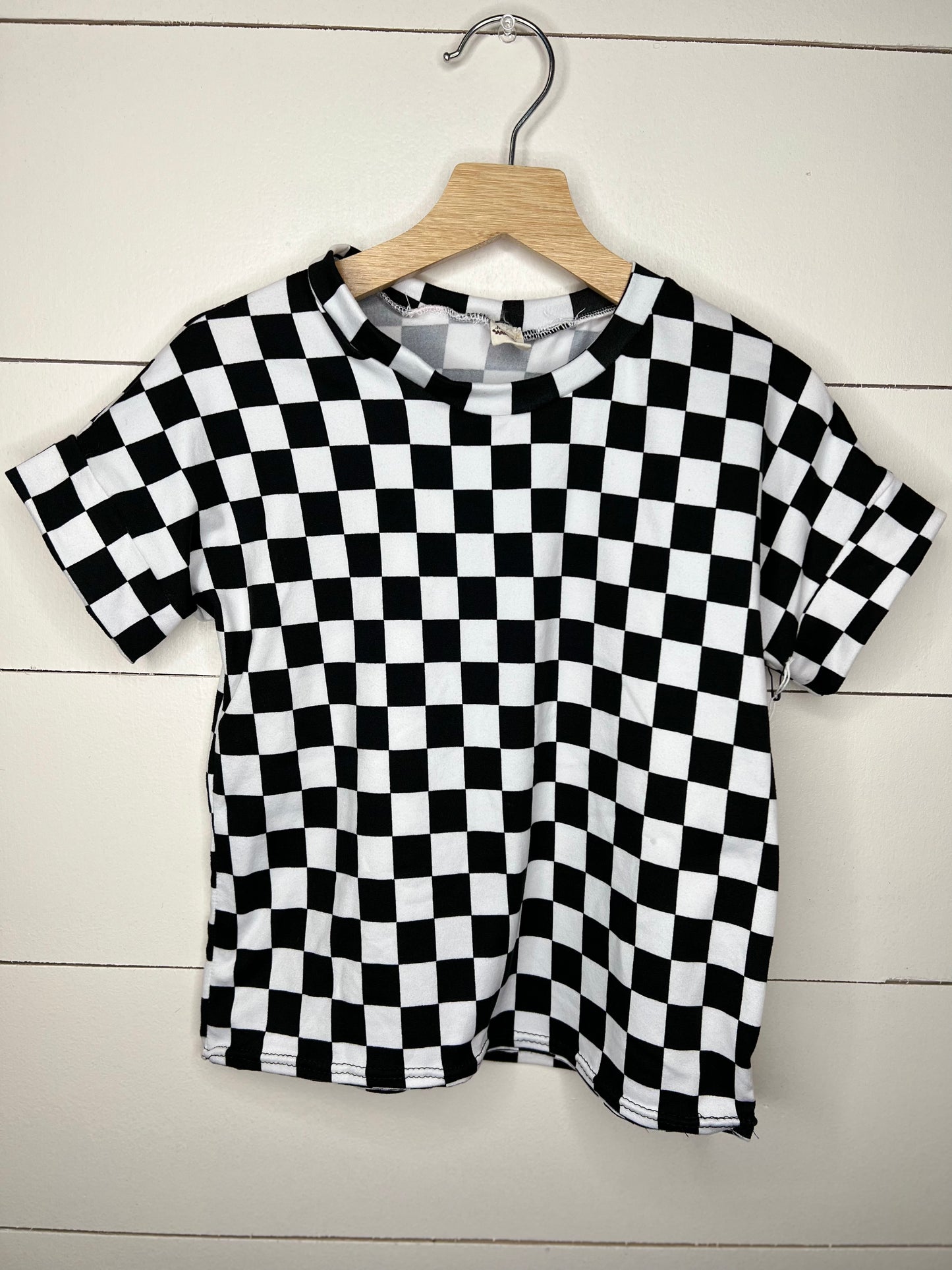 Checkered boxy-T